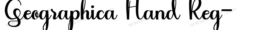 Geographica Hand Reg字体转换